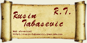 Rusin Tabašević vizit kartica